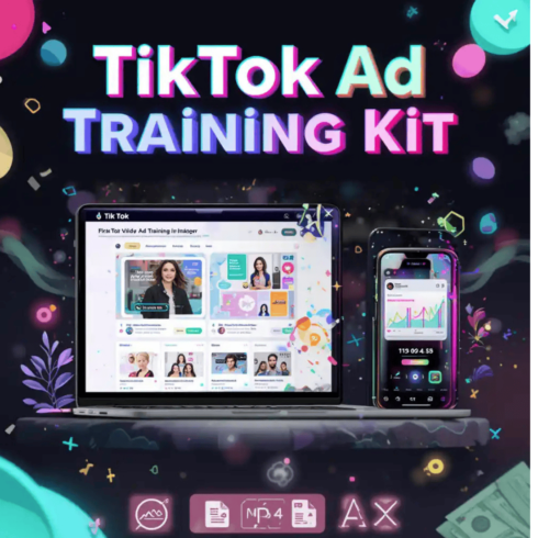 TikTok Ad Training Kit – Master TikTok Advertising with Ready-Made Templates, Video Tutorials & Strategies cover image.