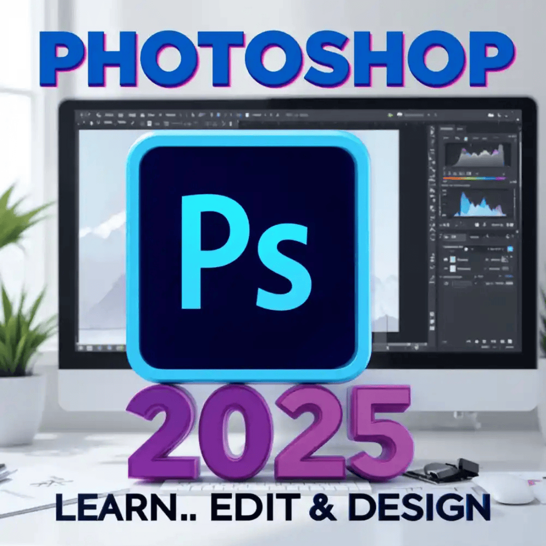 Photoshop Program 2025 – Learn Photo Editing, Graphic Design & Master Photoshop preview image.