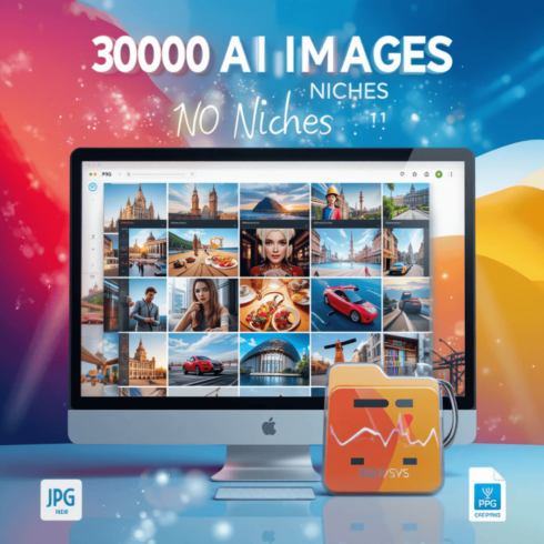 3000 AI-Generated Images Pack – 10 Profitable Niches for Digital Creators & Marketers cover image.