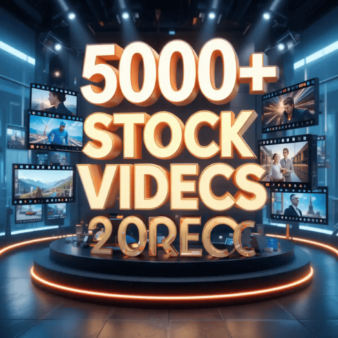 5000+ Stock Video Footage Bundle – HD & 4K Clips for YouTube, Ads, Reels & Commercial Projects cover image.