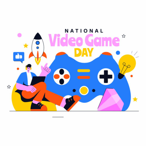 10 National Video Game Day Illustration cover image.