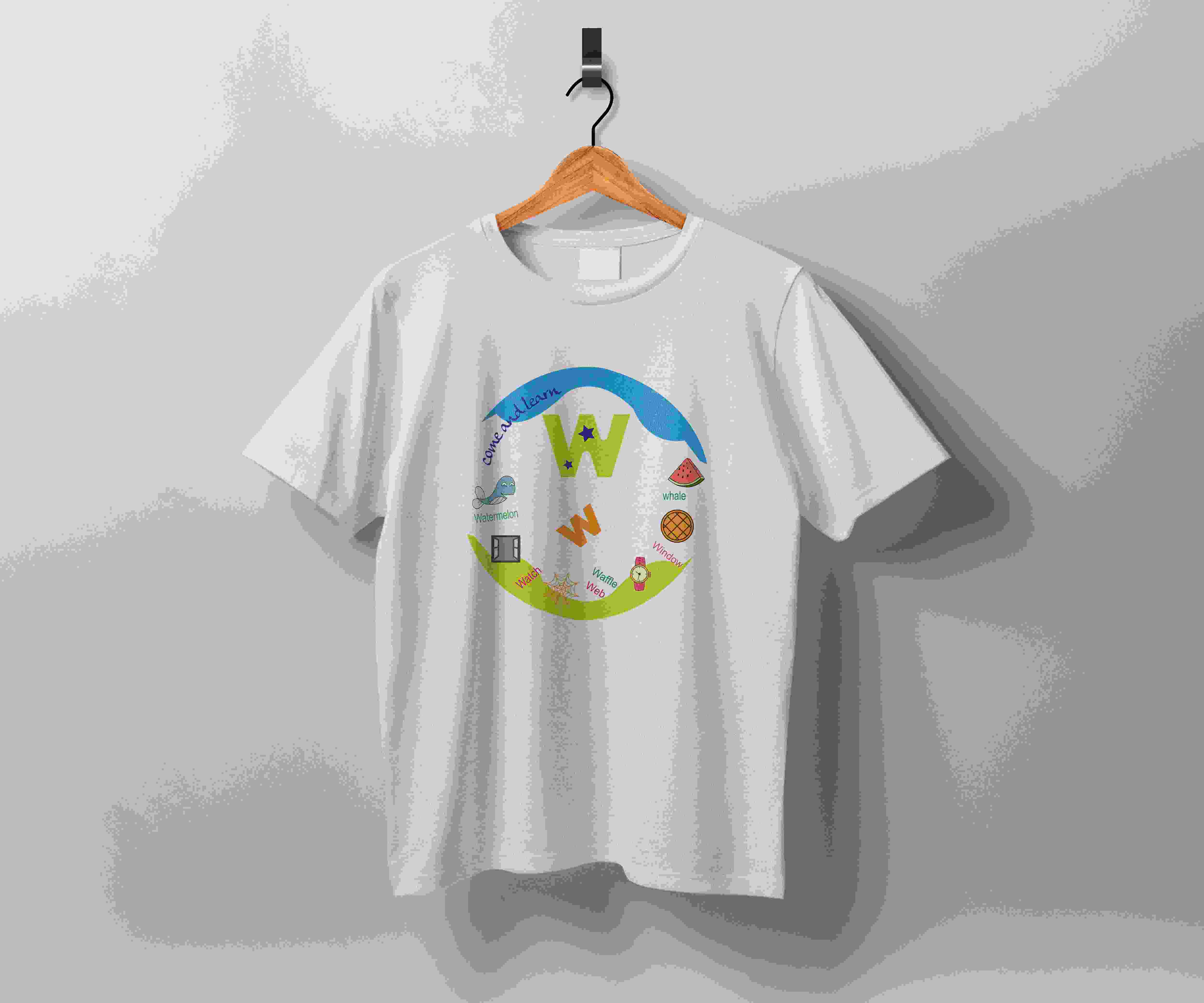 w letter tshirt 276