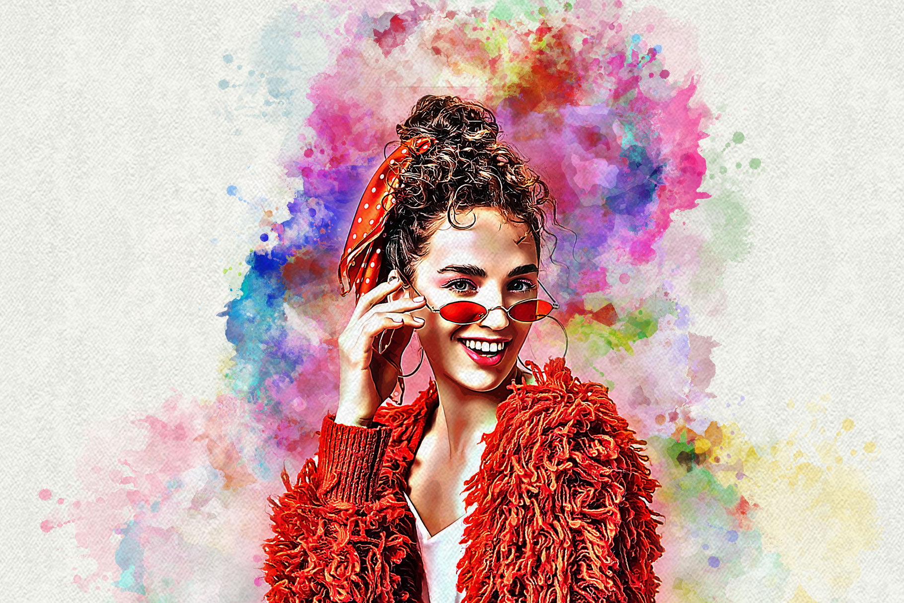 watercolor brush art photoshop action e 663