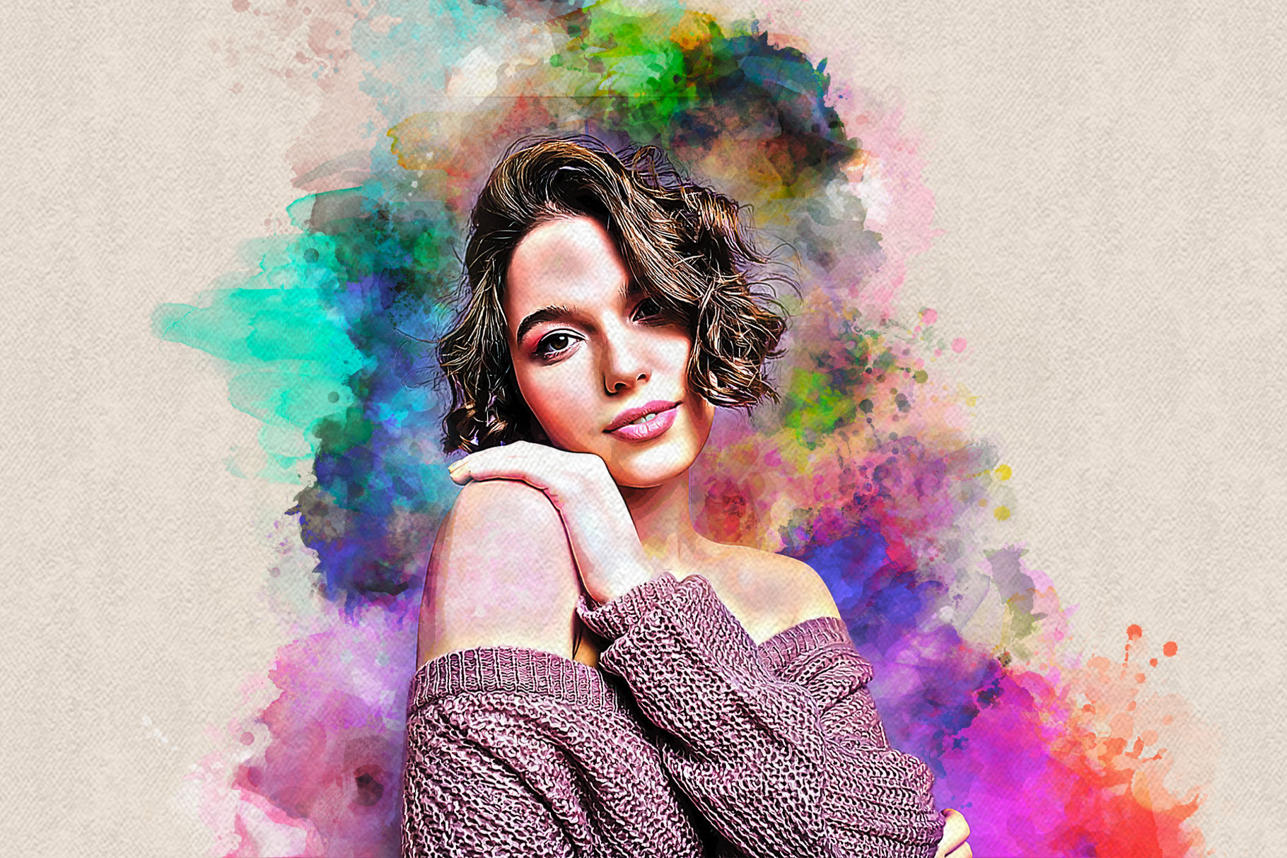 watercolor brush art photoshop action f 40