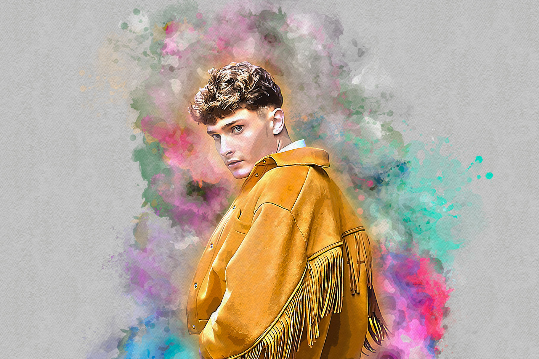 watercolor brush art photoshop action g 308