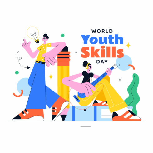 10 World Youth Skills Day Illustration cover image.