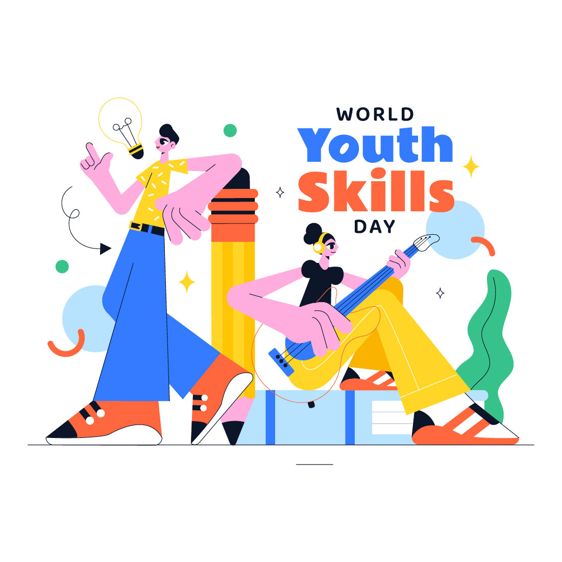 10 World Youth Skills Day Illustration cover image.