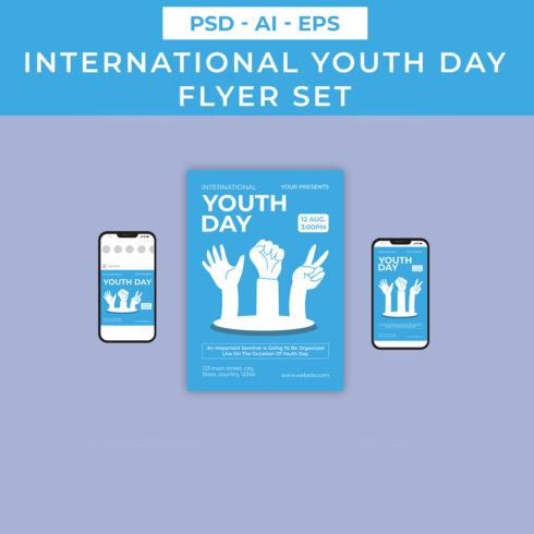 International Youth Day Flyer Set cover image.