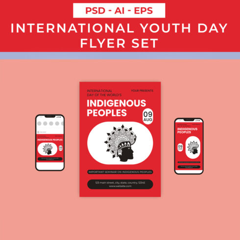 International Day of the World's Indigenous Peoples Flyer Set cover image.