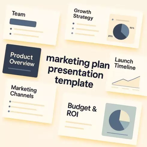 The Ultimate Marketing Mastery Bundle: 55+ PowerPoint Slides for Powerful Presentations cover image.