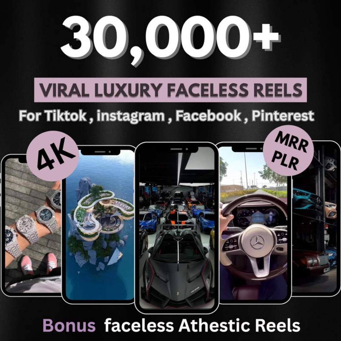 30000+ Viral Luxury Rich Lifestyle Videos Reels, Cars, Yacht, Plane, Millionaire, TikTok, Instagram, YouTube, Digital Marketing, MRR, PLR new preview image.