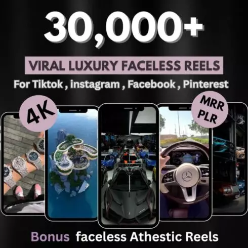 30000+ Viral Luxury Rich Lifestyle Videos Reels, Cars, Yacht, Plane, Millionaire, TikTok, Instagram, YouTube, Digital Marketing, MRR, PLR new cover image.