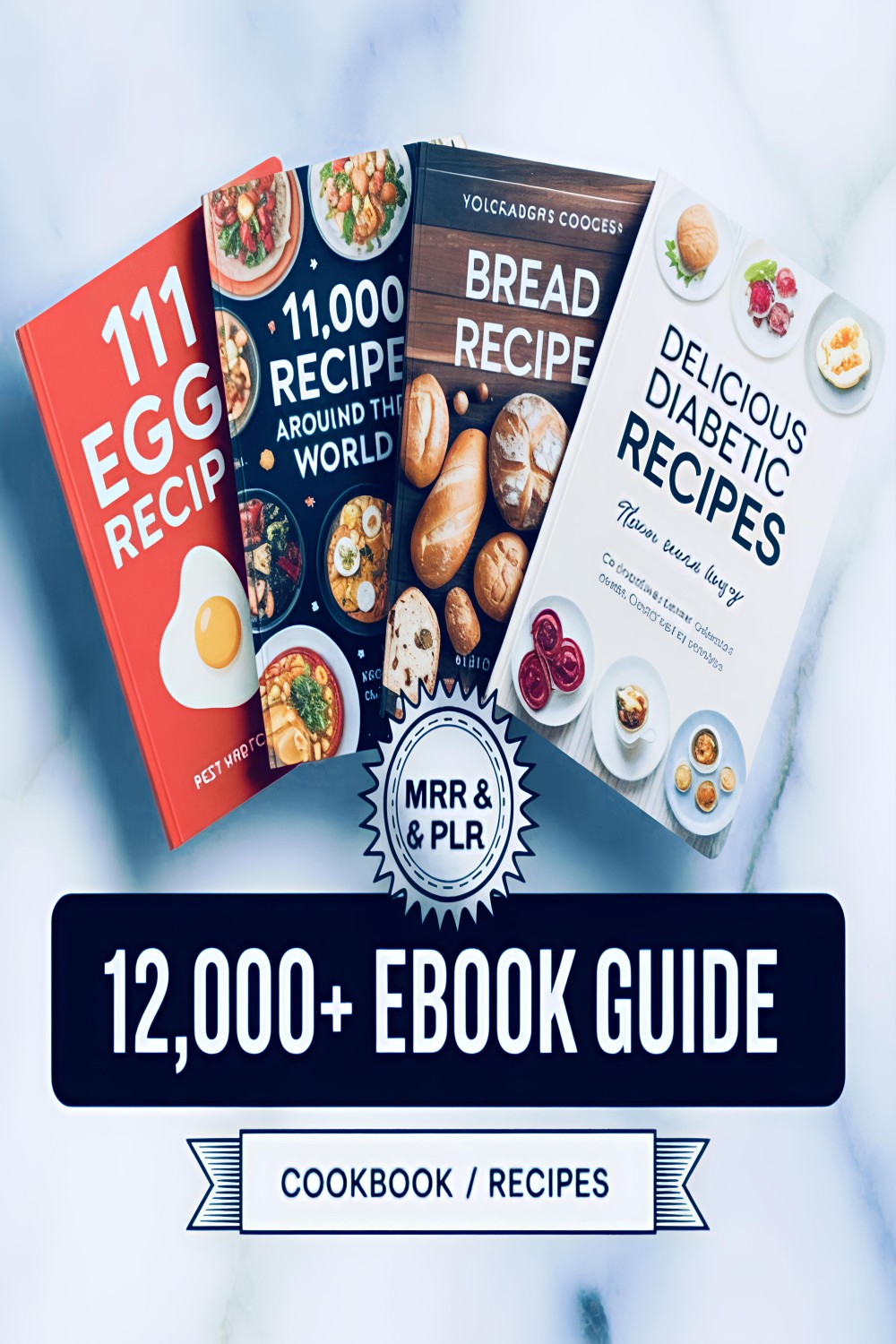 12,000+ PLR EBOOKS CookBook Bundle/Digital CookBooks With Resell Rights/Ebook Bundle/Digital Recipe book/Digital Product/Passive Income Mega Ebook Bundle pinterest preview image.