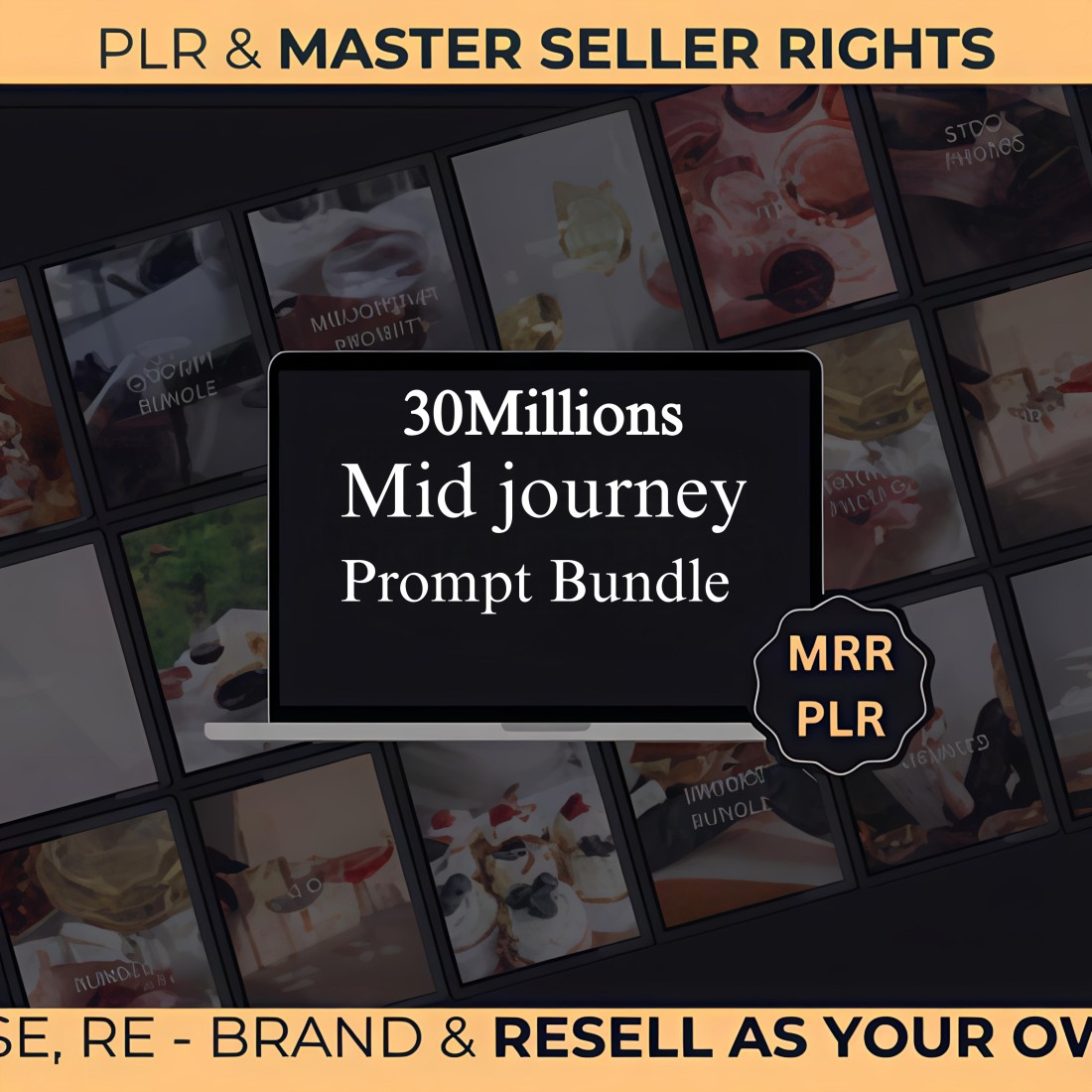 30million+Midjourney Prompts Bundle Resell Right preview image.