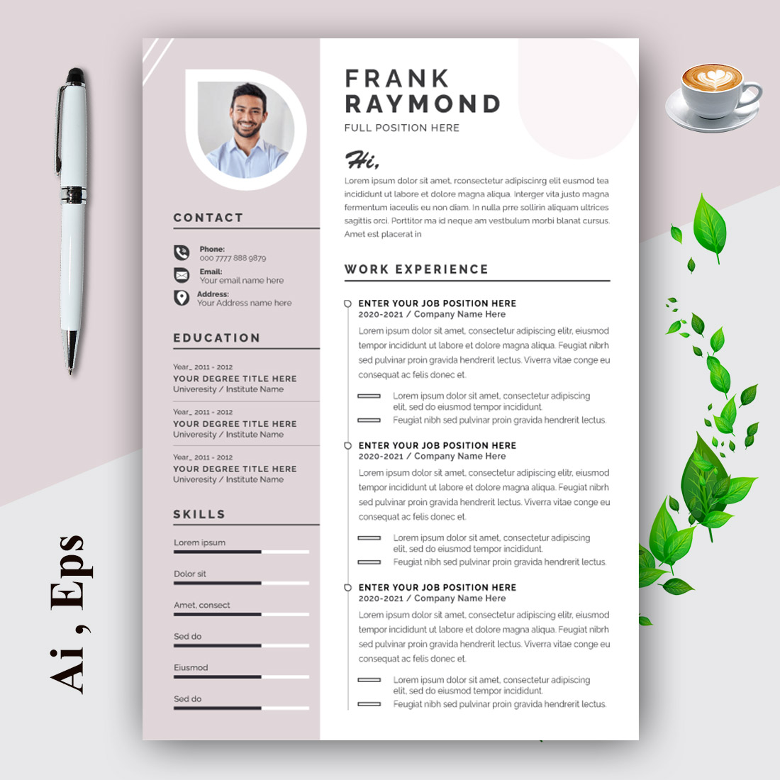 Professional Resume Layout cover image.