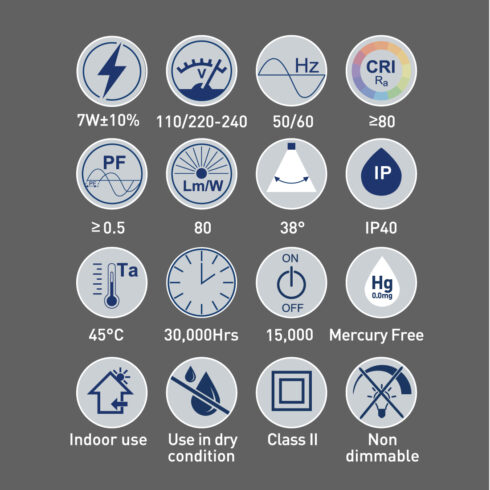 16 Electrical & Lighting Specification Icons – PDF, JPG, AI cover image.