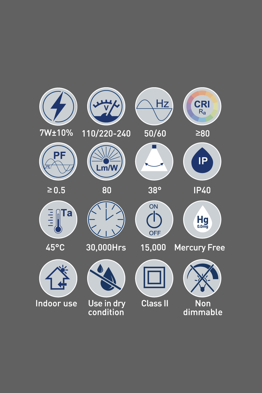 16 Electrical & Lighting Specification Icons – PDF, JPG, AI pinterest preview image.