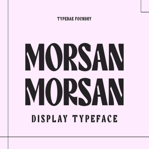 Morsan Display Font cover image.