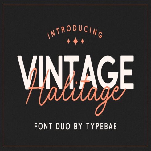 Halitage Vintage Font Duo cover image.