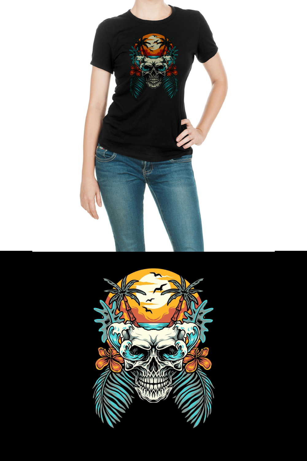 T Shirt Design Vector Art pinterest preview image.
