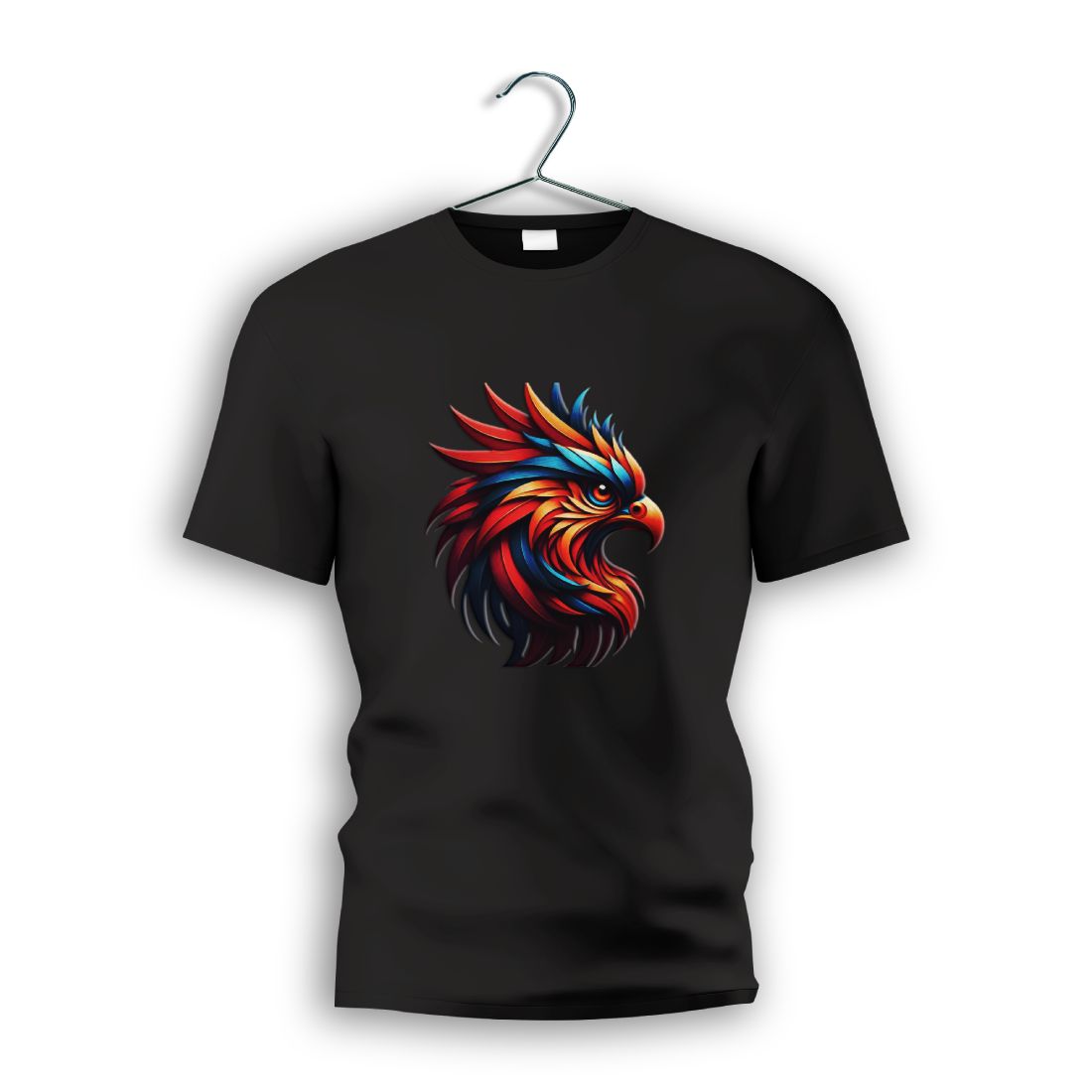 Colorful Eagle Head T Shirt Design preview image.