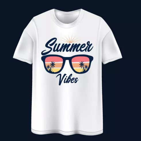 Summer Vibes T-Shirt Design cover image.