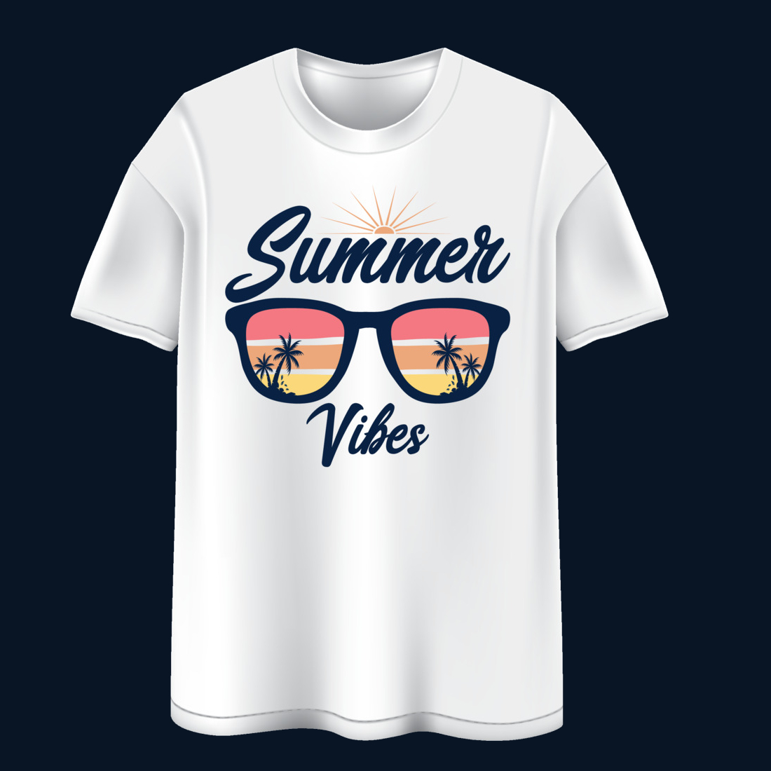 Summer Vibes T-Shirt Design cover image.