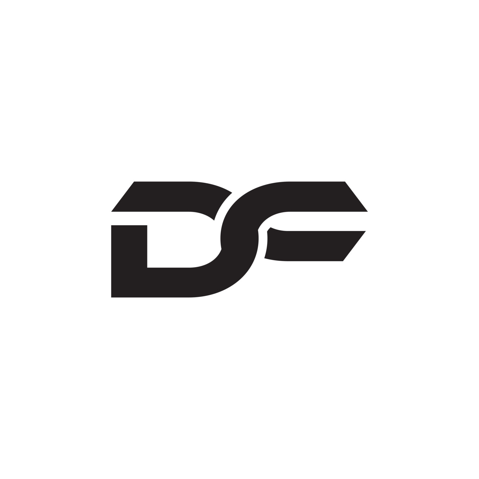 Initial Letter DF Logo or Icon Design Vector Image Template - MasterBundles