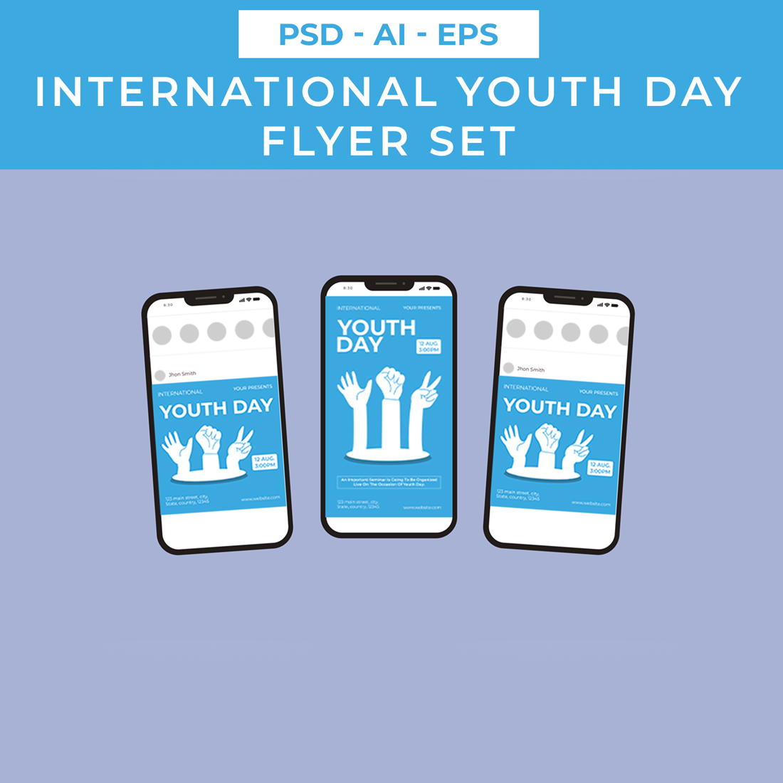 International Youth Day Flyer Set preview image.