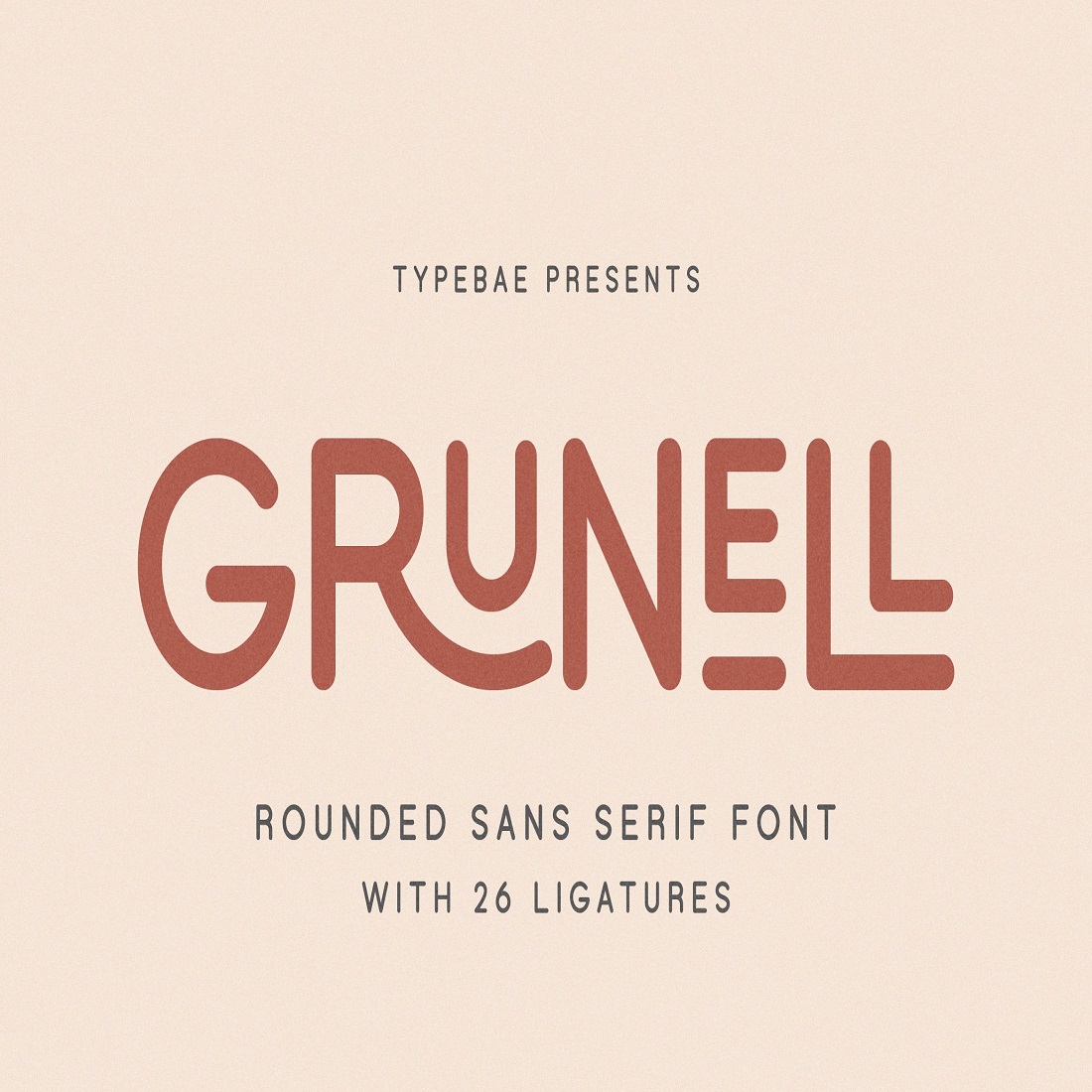 Grunell Rounded Font 26 Ligatures preview image.