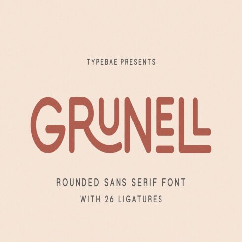 Grunell Rounded Font 26 Ligatures cover image.