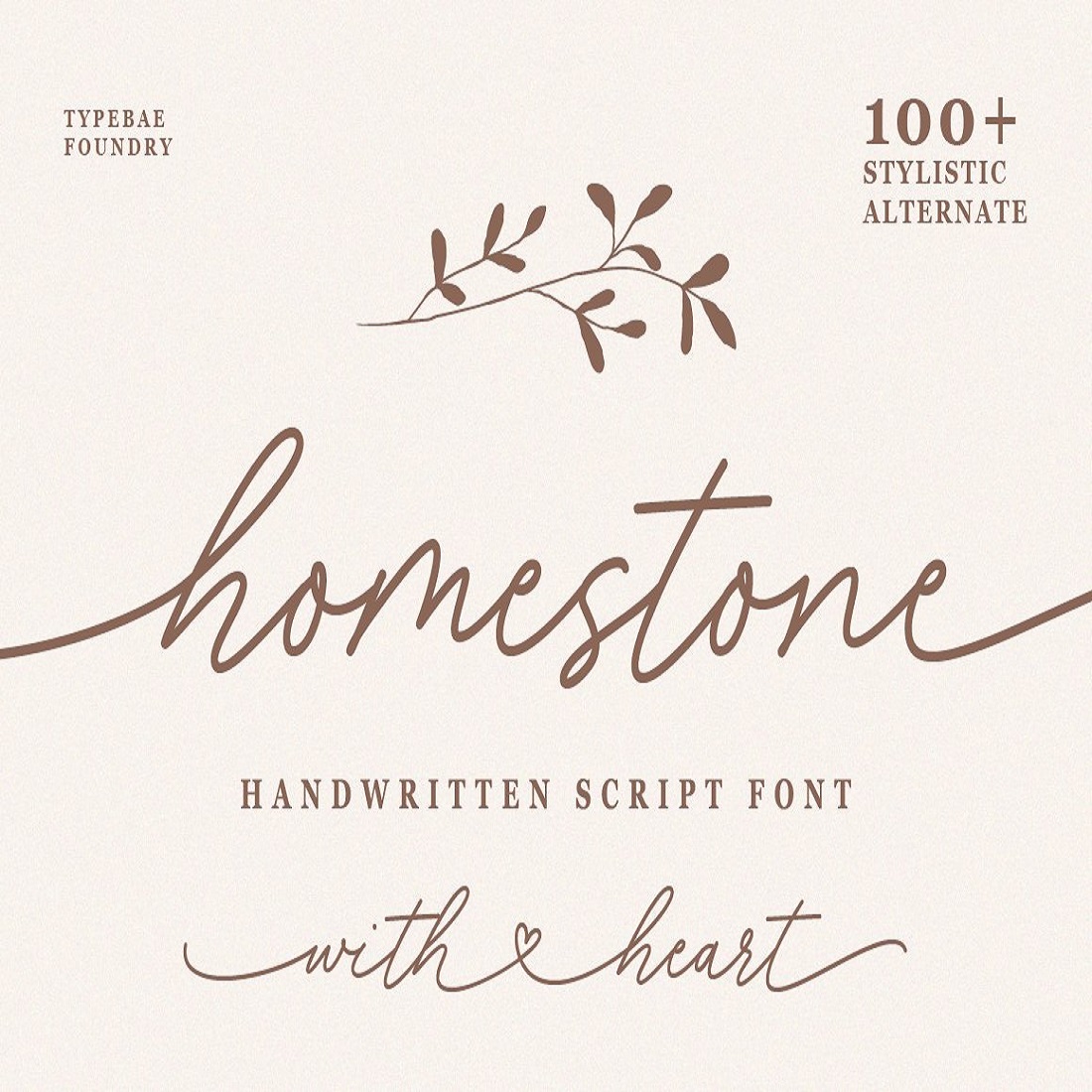 Homestone - Heart Swash Script Font preview image.