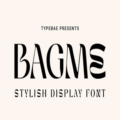 Bagme Display Typeface cover image.