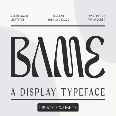 BAME Display Typeface cover image.