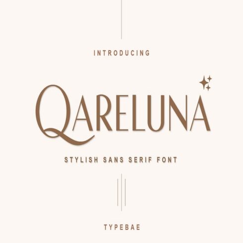 Qareluna Stylish Sans Serif Font cover image.