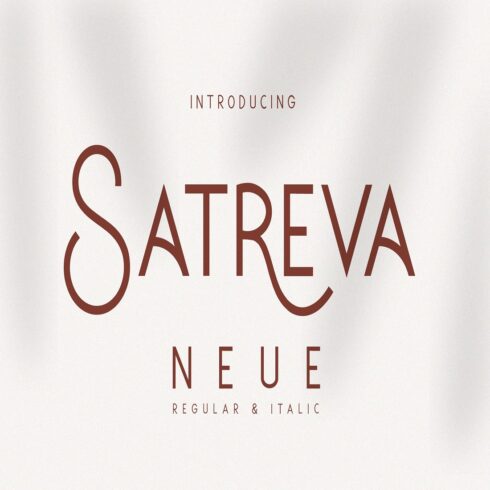 Satreva Neue - Elegant Sans Serif cover image.