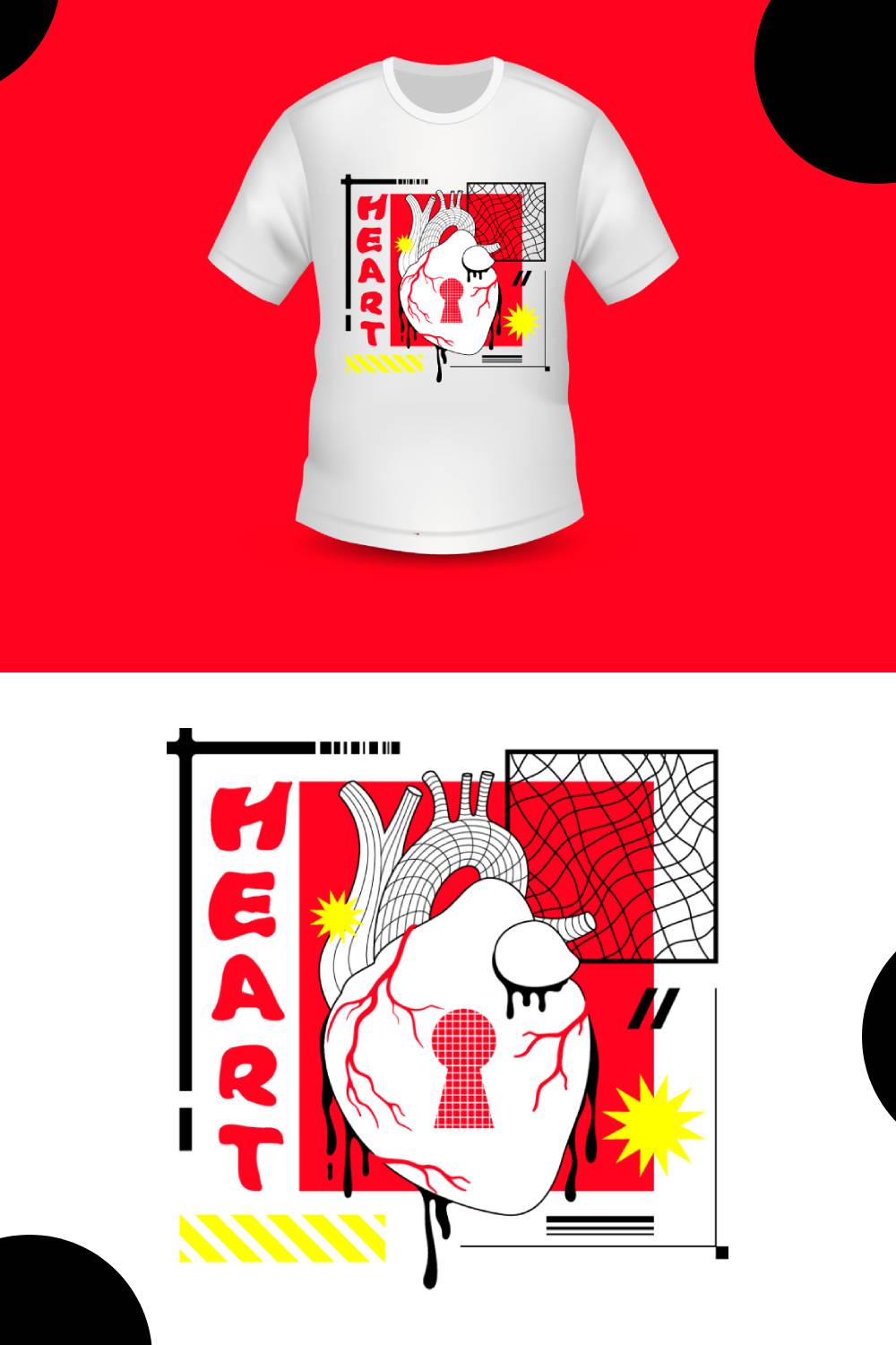 Hand Drawn T-Shirt Designs pinterest preview image.
