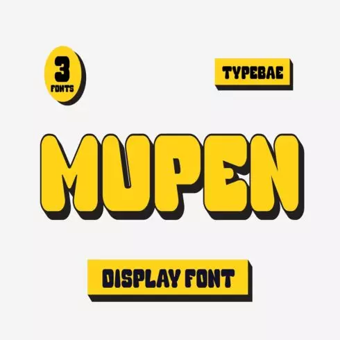 Mupen Bold & Fun Display Font cover image.