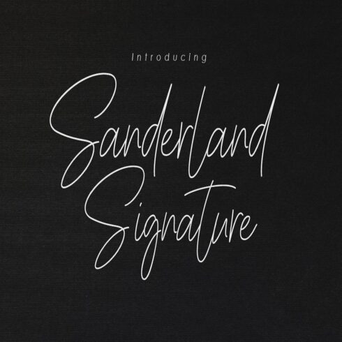 Sanderlaand Signature Script Font cover image.