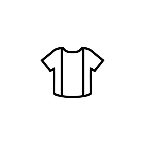 T-shirt vector icon with thick line style cover image.