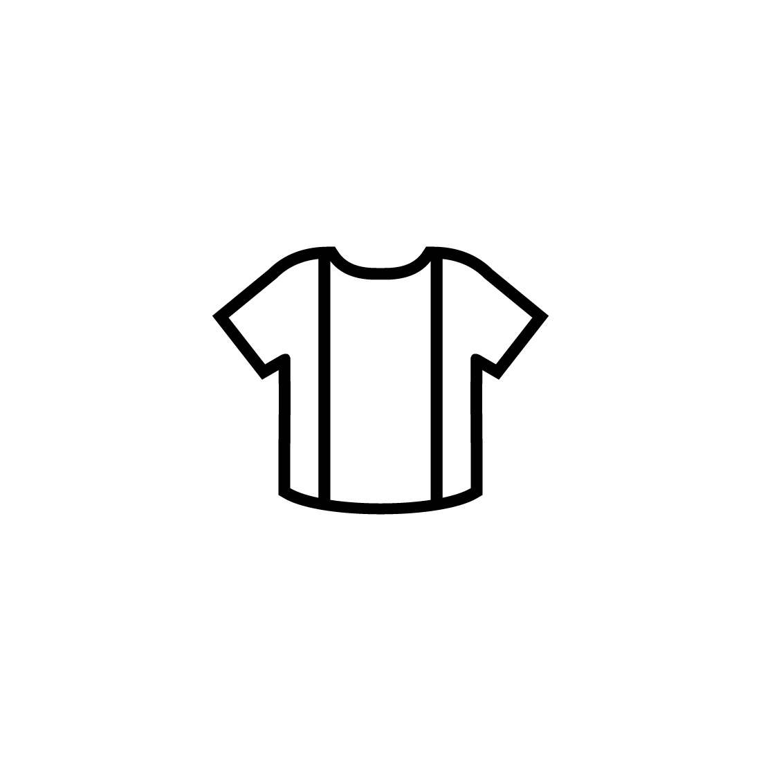 T-shirt vector icon with thick line style cover image.