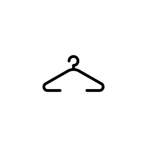 Shirt hanger vector icon in thick line style cover image.