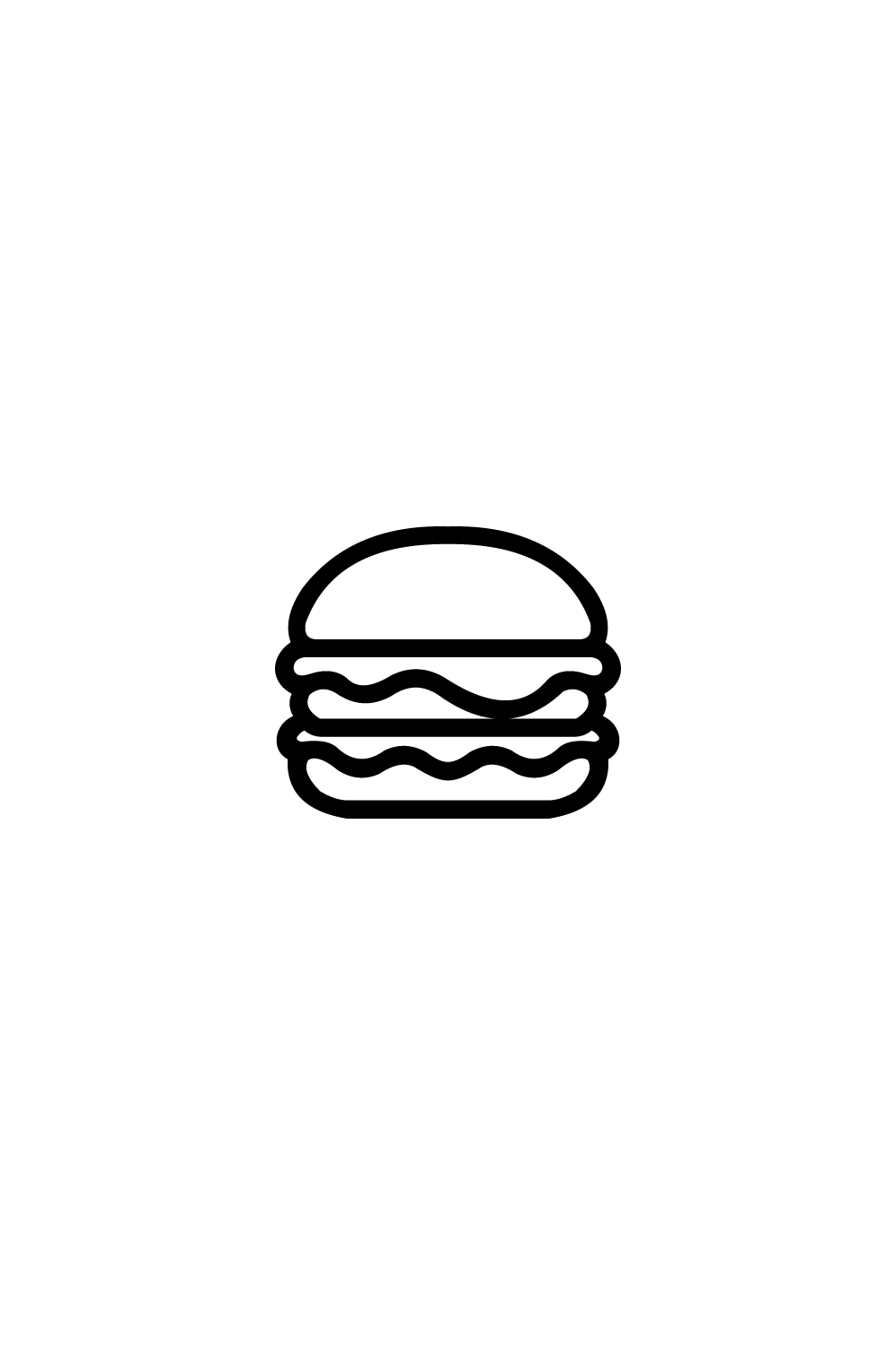 T-shirt vector icon with thick line style pinterest preview image.