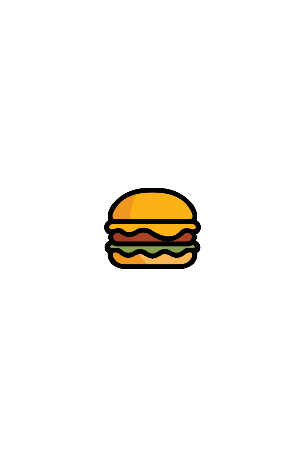 T-shirt vector icon with thick line style pinterest preview image.