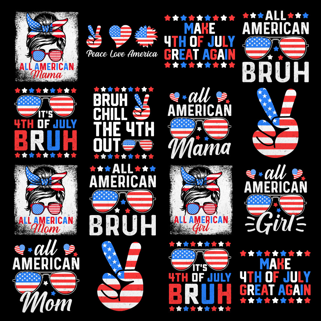 12th All American 4th of July T Shirt Bundle 1 preview image.