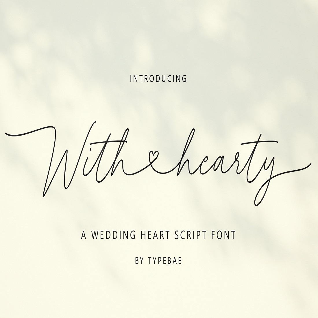 With Hearty - Heart Script Font preview image.