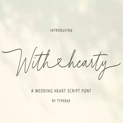 With Hearty - Heart Script Font cover image.