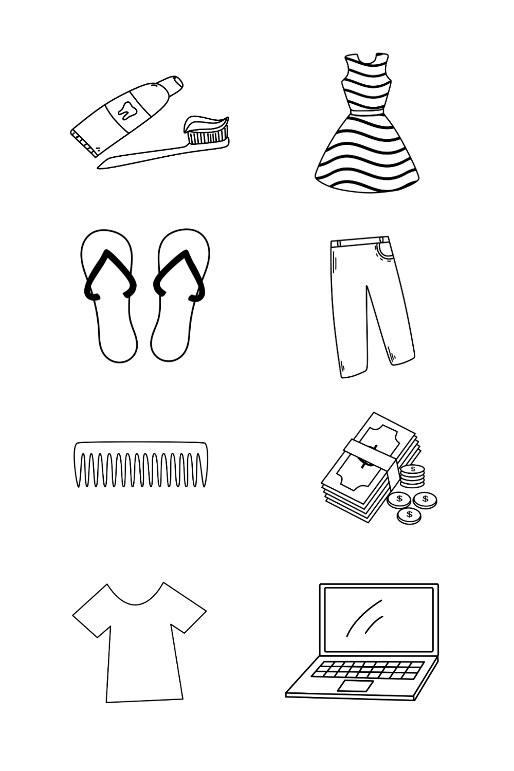 Everyday Items Clipart pinterest preview image.