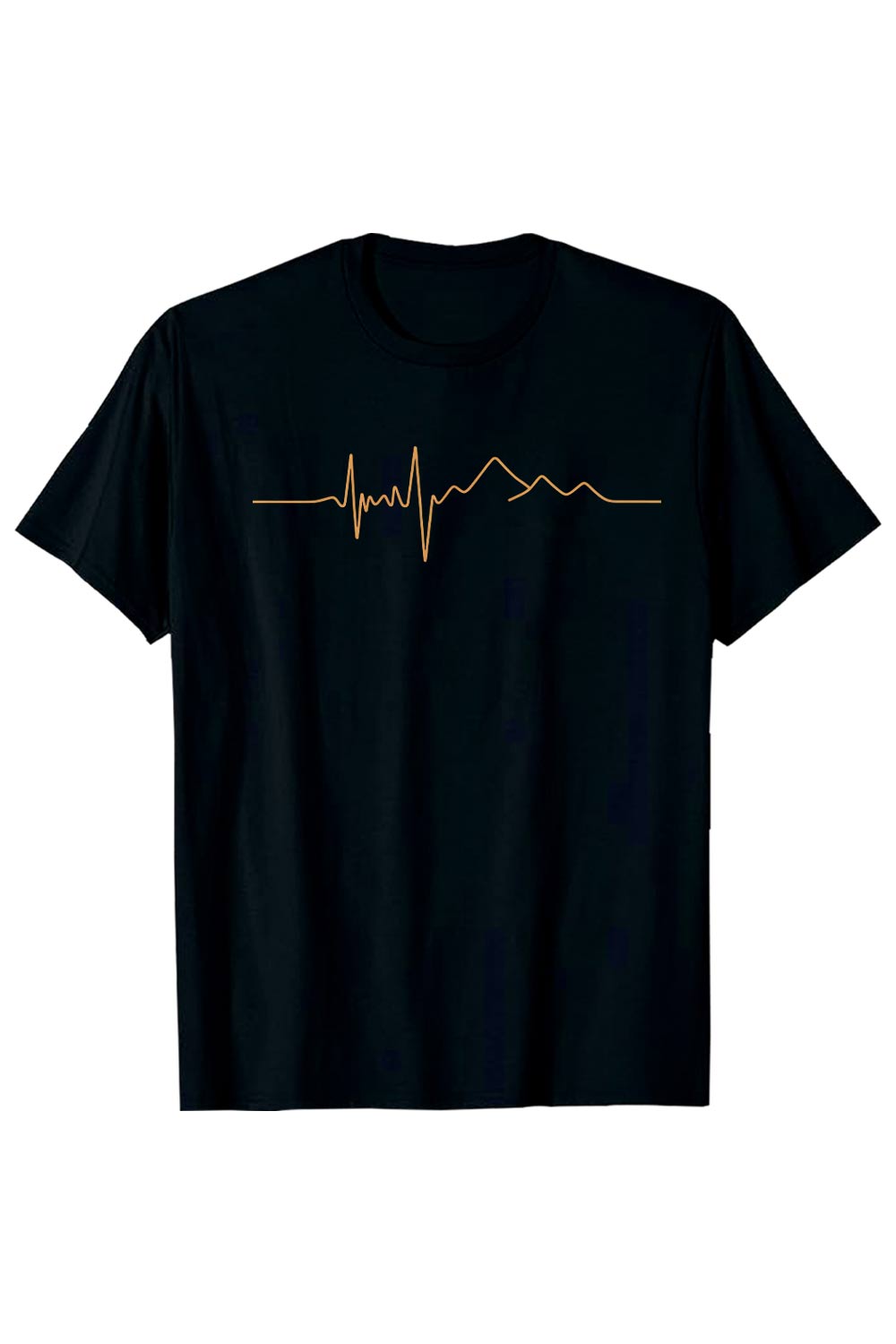 Abstract EKG Heartbeat Line Art: Dark Moody Grunge Texture Background Hiking Camping T shirt PNG File pinterest preview image.