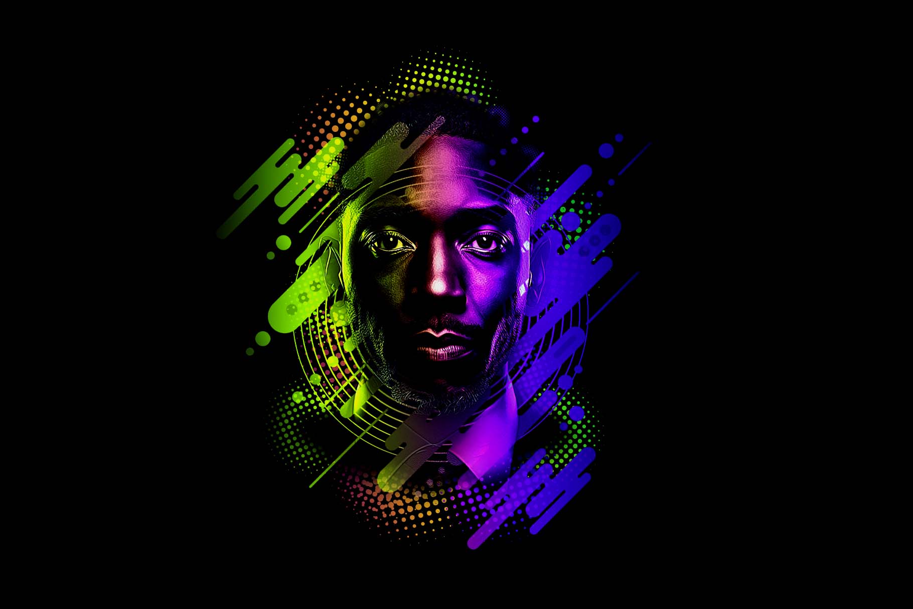 abstract portrait photoshop action 14 460